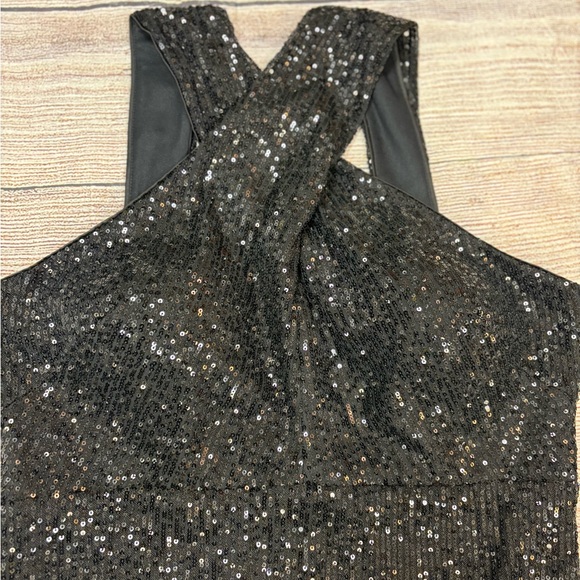 Eliza J Black Strapless Sequin Dress - Picture 4 of 4